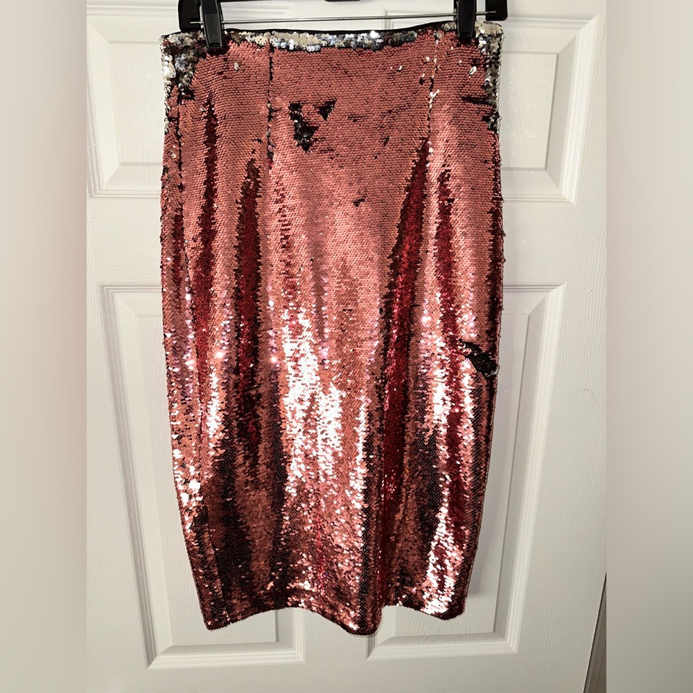 Eva Mendez for NY & Co. Two- Toned Sequin Pencil Skirt.